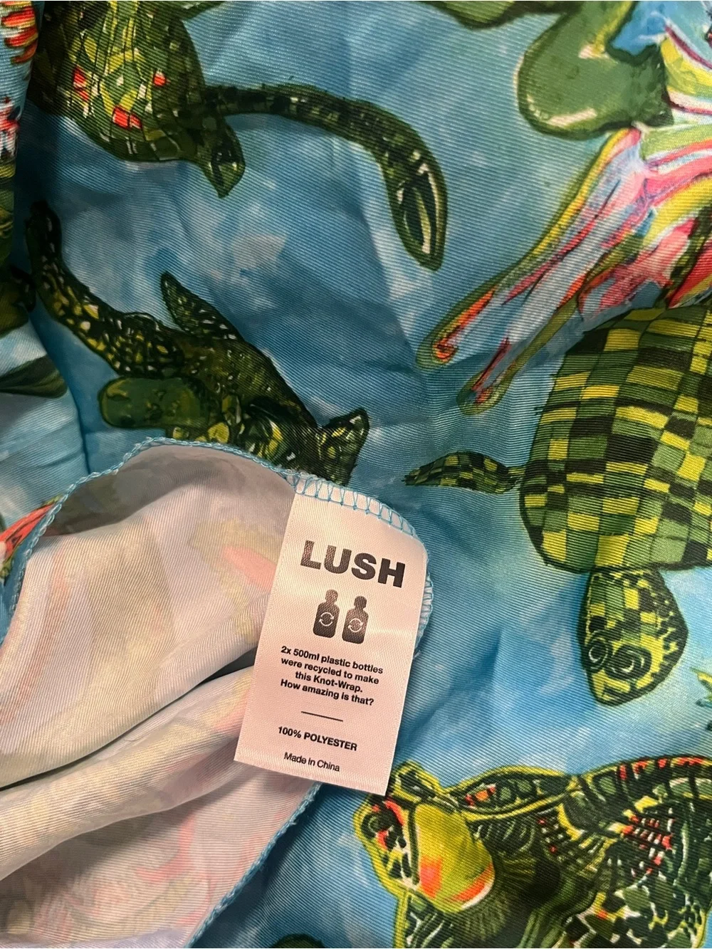 Sea Turtle Print square scarf/ handkerchief